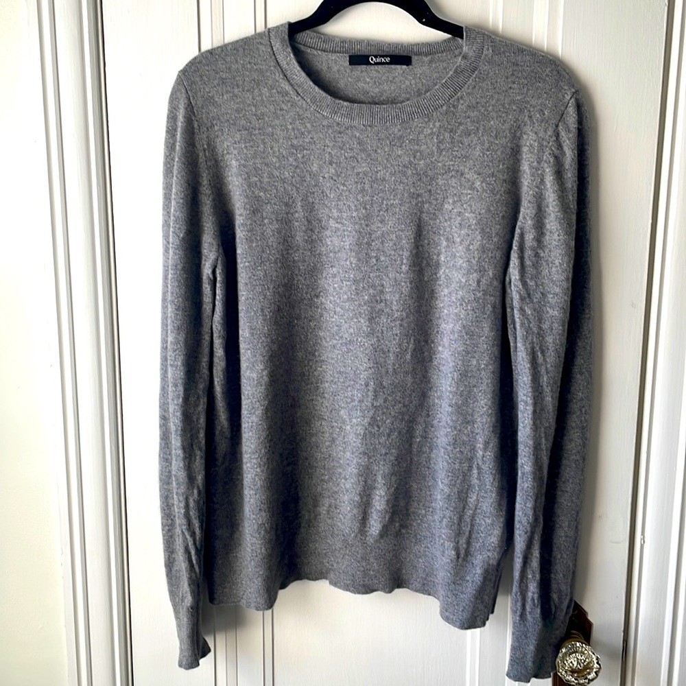 Quince cashmere crewneck sweater size XL